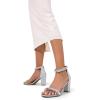 imageDREAM PAIRS Womens Chunk Low Heel Pump SandalsSilverrhinestone