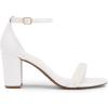 imageDREAM PAIRS Womens Chunk Low Heel Pump SandalsWhitePearl
