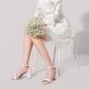 imageDREAM PAIRS Womens Chunk Low Heel Pump SandalsWhitePu