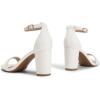 imageDREAM PAIRS Womens Chunk Low Heel Pump SandalsWhitePu