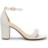 imageDREAM PAIRS Womens Chunk Low Heel Pump SandalsWhitepearl