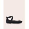 imageDREAM PAIRS Womens Comfortable Fashion Elastic Ankle Straps Flats ShoesBlackknit