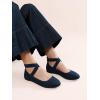 imageDREAM PAIRS Womens Comfortable Fashion Elastic Ankle Straps Flats ShoesNavy1