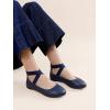 imageDREAM PAIRS Womens Comfortable Fashion Elastic Ankle Straps Flats ShoesNavypu