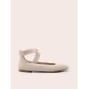 imageDREAM PAIRS Womens Comfortable Fashion Elastic Ankle Straps Flats ShoesNudeknit