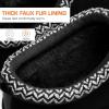 imageDREAM PAIRS Womens Fuzzy Cozy Slippers Genuine Suede Indoor Outdoor Fluffy Home Comfy Winter Slip On Cute Warm Memory Foam Furry Shoes FuzzyEasyBlack