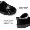 imageDREAM PAIRS Womens Fuzzy Cozy Slippers Genuine Suede Indoor Outdoor Fluffy Home Comfy Winter Slip On Cute Warm Memory Foam Furry Shoes FuzzyEasyBlack