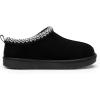 imageDREAM PAIRS Womens Fuzzy Cozy Slippers Genuine Suede Indoor Outdoor Fluffy Home Comfy Winter Slip On Cute Warm Memory Foam Furry Shoes FuzzyEasyBlack