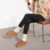 imageDREAM PAIRS Womens Fuzzy Cozy Slippers Genuine Suede Indoor Outdoor Fluffy Home Comfy Winter Slip On Cute Warm Memory Foam Furry Shoes FuzzyEasyChestnut