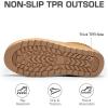 imageDREAM PAIRS Womens Fuzzy Cozy Slippers Genuine Suede Indoor Outdoor Fluffy Home Comfy Winter Slip On Cute Warm Memory Foam Furry Shoes FuzzyEasyChestnut
