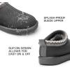 imageDREAM PAIRS Womens Fuzzy Cozy Slippers Genuine Suede Indoor Outdoor Fluffy Home Comfy Winter Slip On Cute Warm Memory Foam Furry Shoes FuzzyEasyGrey