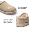 imageDREAM PAIRS Womens Fuzzy Cozy Slippers Genuine Suede Indoor Outdoor Fluffy Home Comfy Winter Slip On Cute Warm Memory Foam Furry Shoes FuzzyEasySand