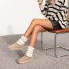 imageDREAM PAIRS Womens Fuzzy Cozy Slippers Genuine Suede Indoor Outdoor Fluffy Home Comfy Winter Slip On Cute Warm Memory Foam Furry Shoes FuzzyEasySand