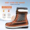 imageDREAM PAIRS Womens Mid Calf Waterproof Winter Snow Boots MonteBlackGrey