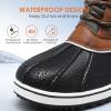 imageDREAM PAIRS Womens Mid Calf Waterproof Winter Snow Boots MonteBlackGrey