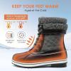 imageDREAM PAIRS Womens Mid Calf Waterproof Winter Snow Boots MonteGrey