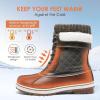 imageDREAM PAIRS Womens Mid Calf Waterproof Winter Snow Boots MonteTanKhaki
