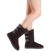 imageDREAM PAIRS Womens Mid Calf Winter Snow Boots Fashion FuzzyChic Buckle BootiesBrown