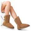 imageDREAM PAIRS Womens Mid Calf Winter Snow Boots Fashion FuzzyChic Buckle BootiesChesnut