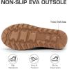 imageDREAM PAIRS Womens Mid Calf Winter Snow Boots Fashion FuzzyChic Buckle BootiesChesnut