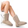 imageDREAM PAIRS Womens Mid Calf Winter Snow Boots Fashion FuzzyChic Buckle BootiesSand