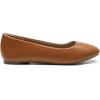 imageDREAM PAIRS Womens SoleSimple Ballerina Walking Flats ShoesBrownpu