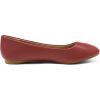 imageDREAM PAIRS Womens SoleSimple Ballerina Walking Flats ShoesRedPu