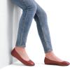 imageDREAM PAIRS Womens SoleSimple Ballerina Walking Flats ShoesRedPu