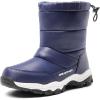 imageDREAM PAIRS Boys Girls Snow Boots Lightweight Slip Resistant Mid Calf Winter Shoes for LittleBig KidNavy