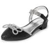 imageDREAM PAIRS Girls Sandals Closed Toe Dress Low Heels Pointed Toe Pump Flower Shoes for Little Big Kids Wedding Princess PartyBlack