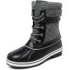 imageDREAM PAIRS Womens Mid Calf Waterproof Winter Snow Boots MonteGrey