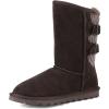imageDREAM PAIRS Womens Mid Calf Winter Snow Boots Fashion FuzzyChic Buckle BootiesBrown