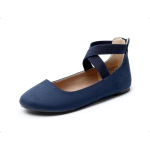 imageDREAM PAIRS Womens Comfortable Fashion Elastic Ankle Straps Flats ShoesNavy1