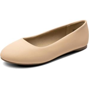 imageDREAM PAIRS Womens SoleSimple Ballerina Walking Flats ShoesNude