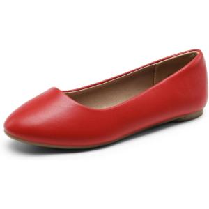 imageDREAM PAIRS Womens SoleSimple Ballerina Walking Flats ShoesRedpu1