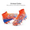 imageDREAM PAIRS Boys Football Cleats Youth High Top Firm Ground Soccer Shoes for LittleBig KidsOrangeBlue