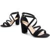 imageDREAM PAIRS Womens Ankle Strap Dress Pump Low Chunky Heel SandalsBlacknubuck