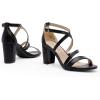 imageDREAM PAIRS Womens Ankle Strap Dress Pump Low Chunky Heel SandalsBlackpu