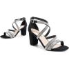 imageDREAM PAIRS Womens Ankle Strap Dress Pump Low Chunky Heel SandalsBlackrhinestone
