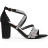 imageDREAM PAIRS Womens Ankle Strap Dress Pump Low Chunky Heel SandalsBlackrhinestone