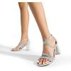 imageDREAM PAIRS Womens Ankle Strap Dress Pump Low Chunky Heel SandalsSilverrhinestone