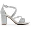 imageDREAM PAIRS Womens Ankle Strap Dress Pump Low Chunky Heel SandalsSilverrhinestone