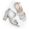 imageDREAM PAIRS Womens Ankle Strap Dress Pump Low Chunky Heel SandalsSilverrhinestone