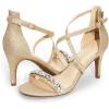imageDREAM PAIRS Womens Dolce Fashion Stilettos Open Toe Pump Heel SandalsGoldrhinestone