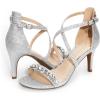 imageDREAM PAIRS Womens Dolce Fashion Stilettos Open Toe Pump Heel SandalsSilverrhinestone