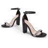 imageDREAM PAIRS Womens HiChunk High Heel Pump SandalsBlackrhinestone