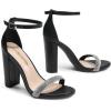 imageDREAM PAIRS Womens HiChunk High Heel Pump SandalsBlackrhinestone