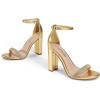 imageDREAM PAIRS Womens HiChunk High Heel Pump SandalsGoldrhinestone