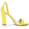 imageDREAM PAIRS Womens HiChunk High Heel Pump SandalsYellow Suede