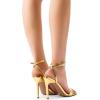 imageDREAM PAIRS Womens High Stilettos Open Square Toe Ankle Strap Heels Sexy Comfort Strappy Dress Shoes Wedding Bridal Pumps SandalsGoldpat